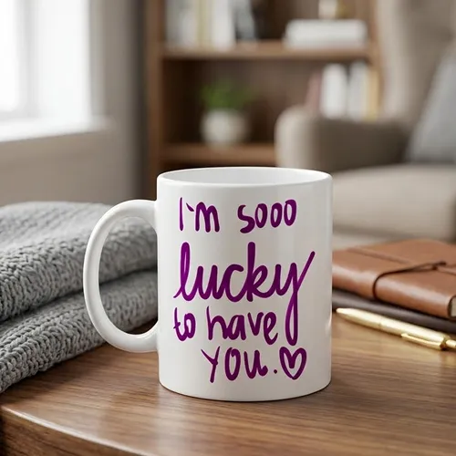 I am So Lucky to Have You Printed Ceramic Mug I am So Lucky to Have You Printed Ceramic Mug