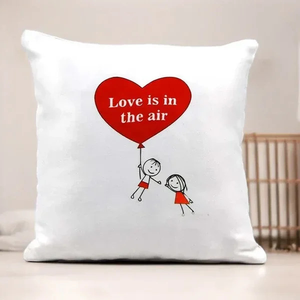 Love Printed Cushion Cover with Fiber Filler 12 X 12 Inch Love Printed Cushion Cover with Fiber Filler 12 X 12 Inch