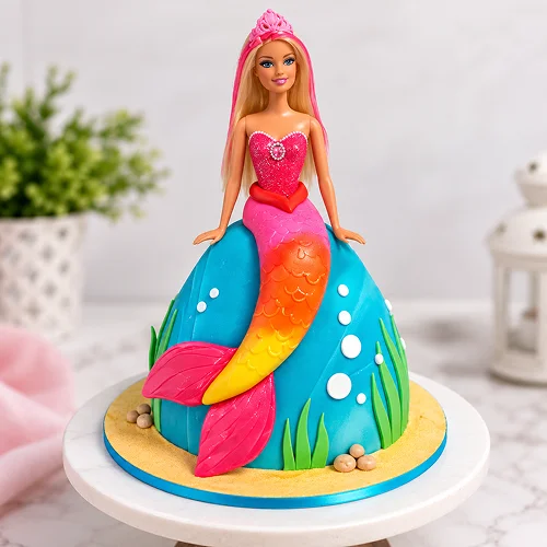 Mermaid Barbie Fondant Cake (3 Kg)