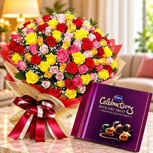 Mix Roses with Celebration Mix Roses with Celebration