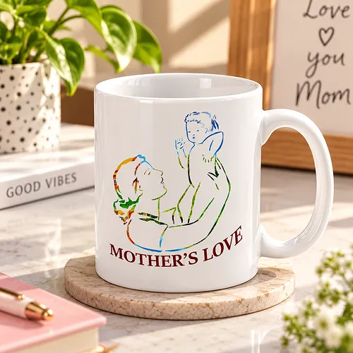 Mother's Love Quote Printed Ceramic Coffee Mug Mother's Love Quote Printed Ceramic Coffee Mug