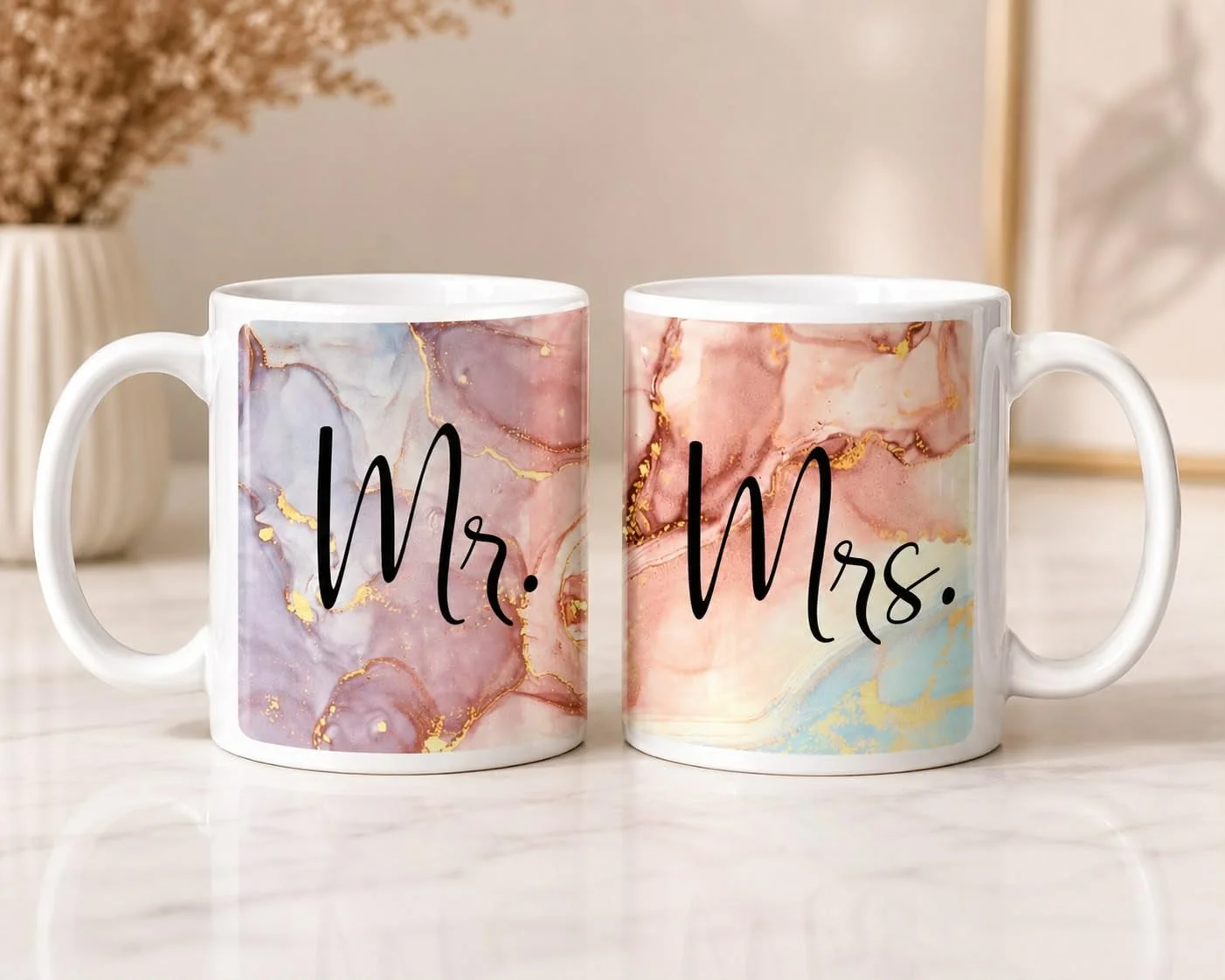 Mr. & Mrs. Couple Ceramic Coffee Mug Set Mr. & Mrs. Couple Ceramic Coffee Mug Set