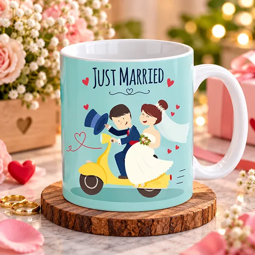 New Wed Couple Printed Ceramic Coffee Mug New Wed Couple Printed Ceramic Coffee Mug