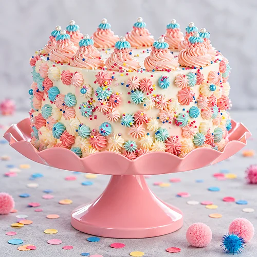 Peachy Vanilla Cream Cake 1 Kg