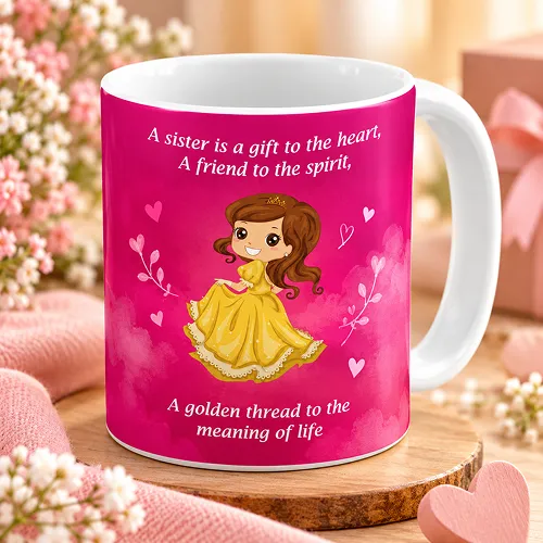 Princess Sister Printed Ceramic Coffee Mug