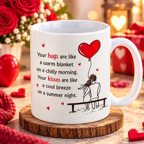 Romantic Cartoon Couple with Love Quote Printed Ceramic Coffee Mug Romantic Cartoon Couple with Love Quote Printed Ceramic Coffee Mug