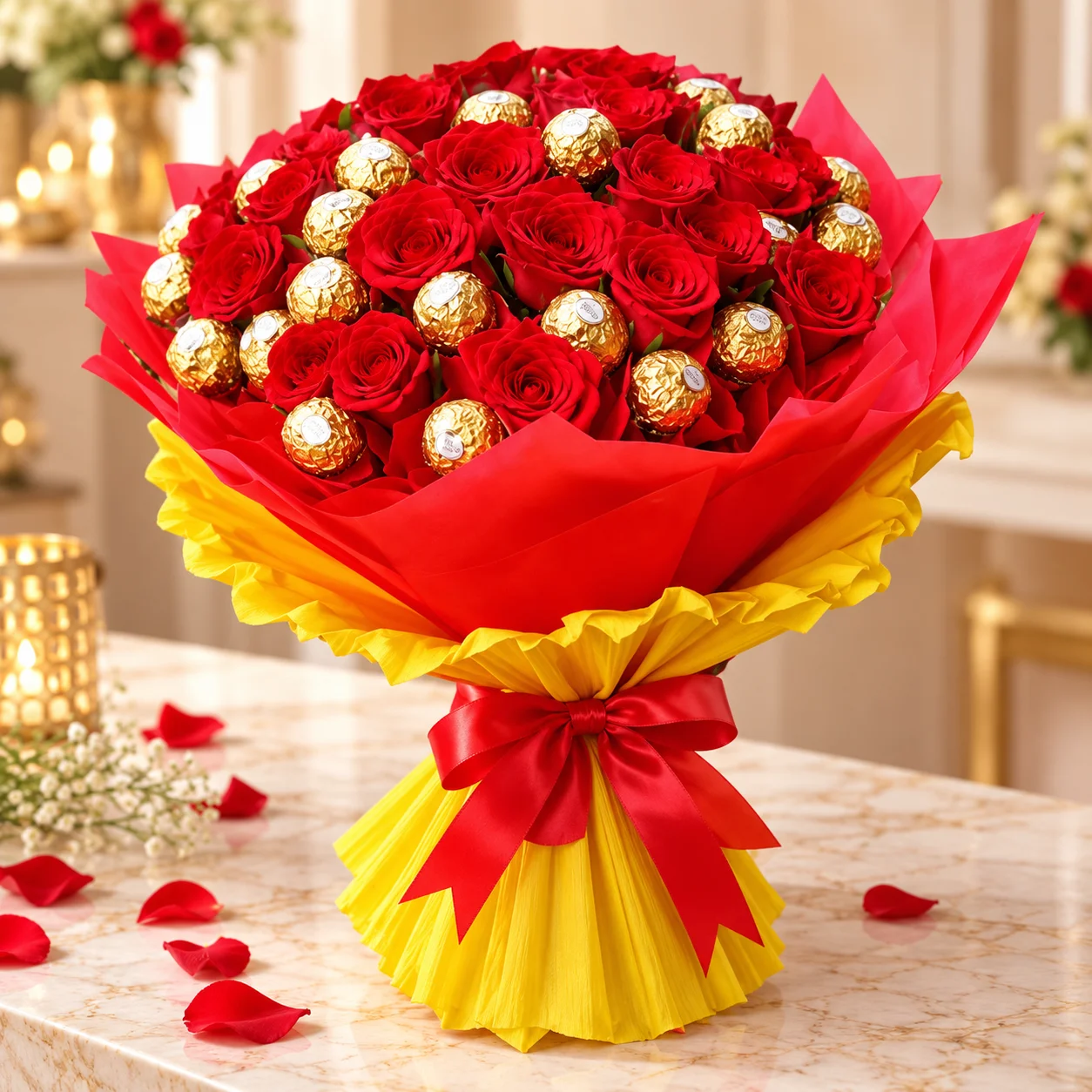 Roses and Rocher Bouquet Roses and Rocher Bouquet