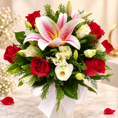 Roses with Lily