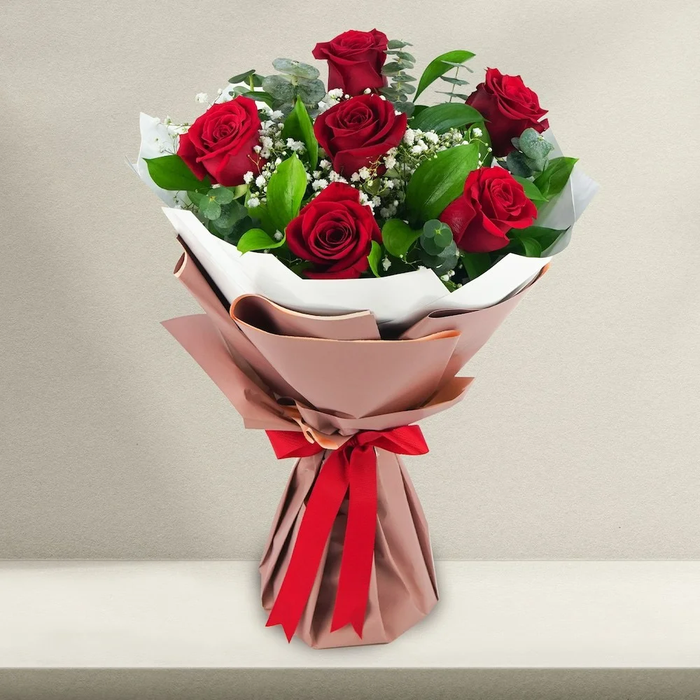 Rustic Red Rose Bouquet Rustic Red Rose Bouquet