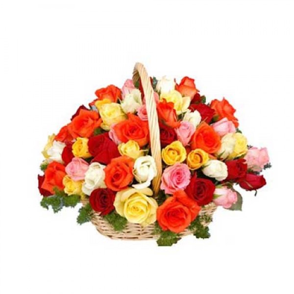 Mix Roses Basket