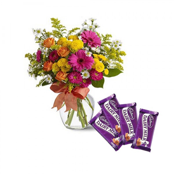 Mix Flowers Vase Mix Flowers Vase