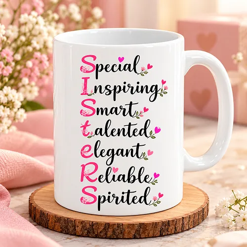 Sister Definition Quote Printed Ceramic Mug