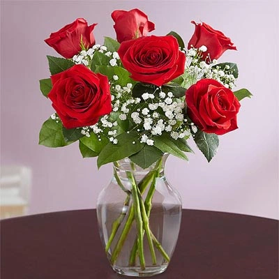 Sweet Six Roses Vase Sweet Six Roses Vase