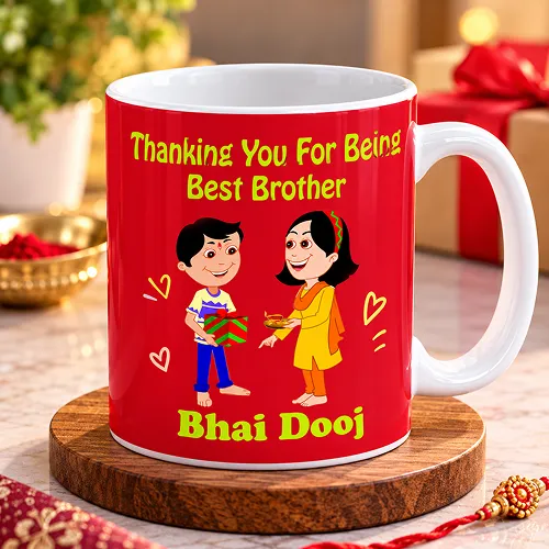 Thank you for Being Best Brother Printed Ceramic Mug Thank you for Being Best Brother Printed Ceramic Mug