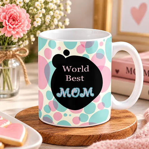 World's Best Mom Quote Printed Ceramic Coffee Mug World's Best Mom Quote Printed Ceramic Coffee Mug