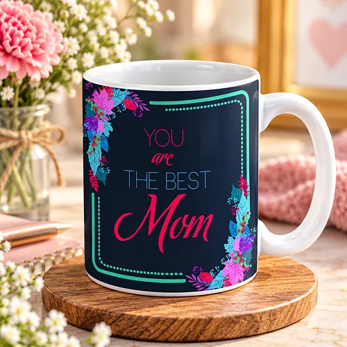 You are the Best Mom Floral Quote Printed Ceramic Coffee Mug You are the Best Mom Floral Quote Printed Ceramic Coffee Mug