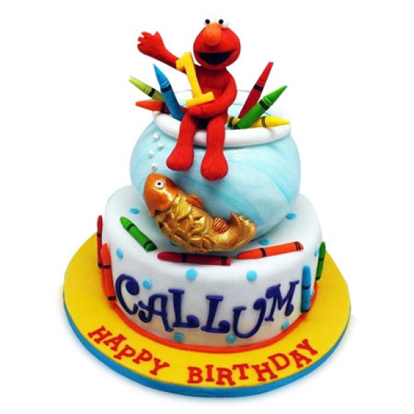 Elmo Goldfish Cake Elmo Goldfish Cake