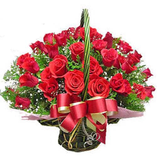 35 Red Roses Basket 35 Red Roses Basket