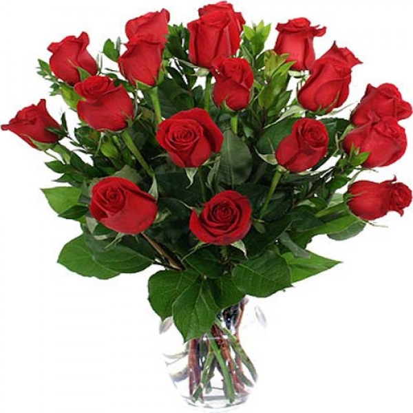 18 Red Roses in Vase 18 Red Roses in Vase