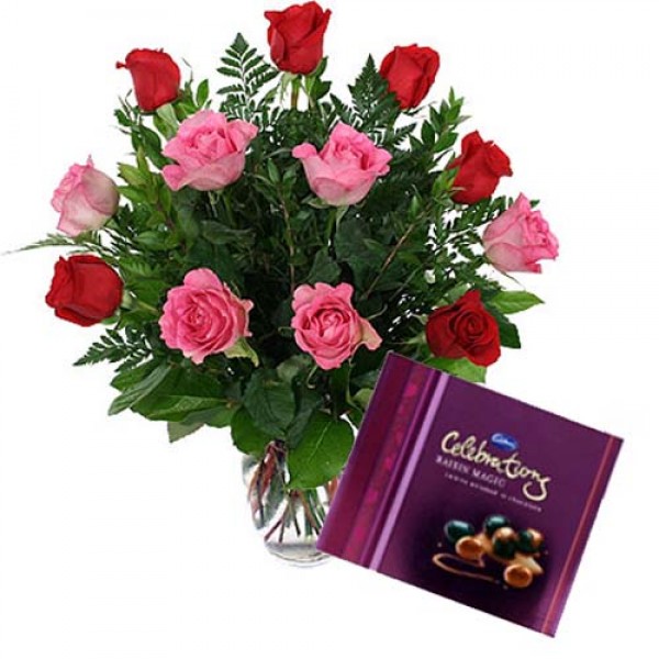 Pink and Red Roses